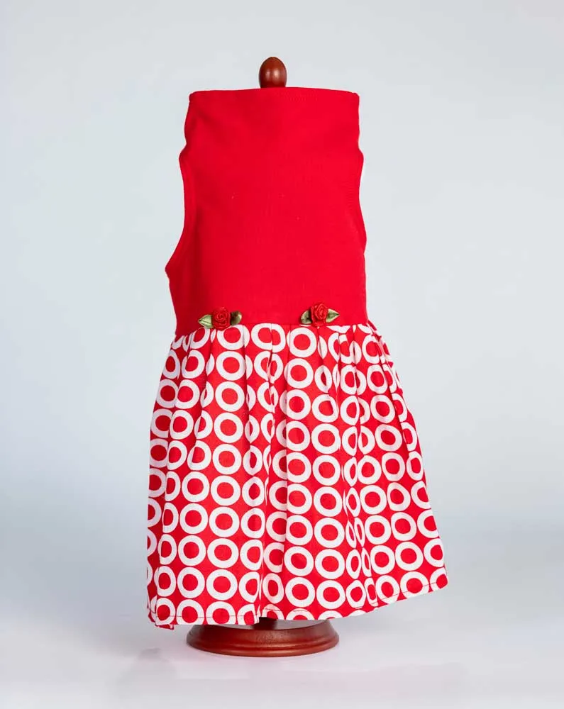 423 Daisy & Lucy Red Top With Target Print Dress