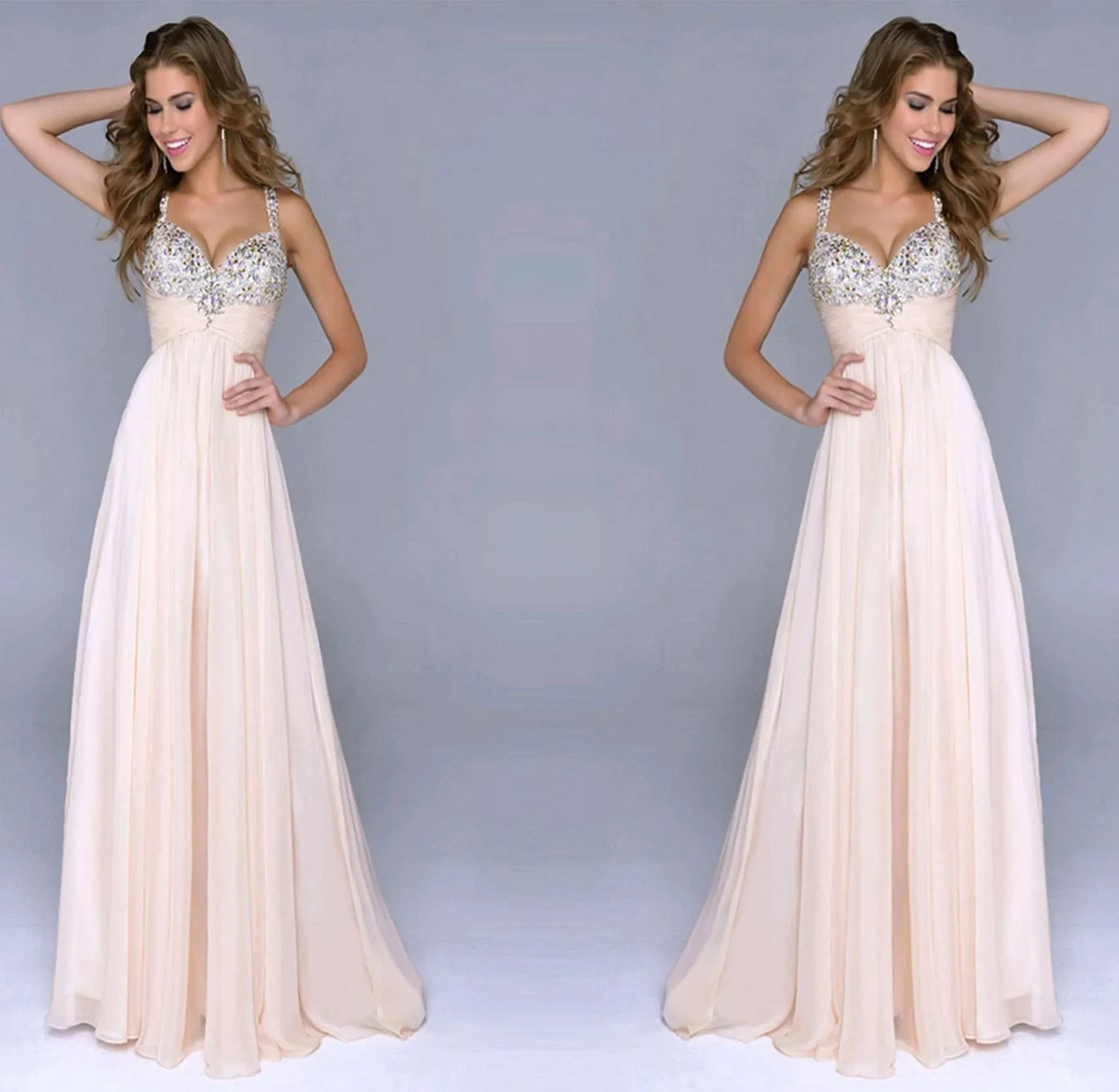 Arianne Chiffon Sequin A Line Gown