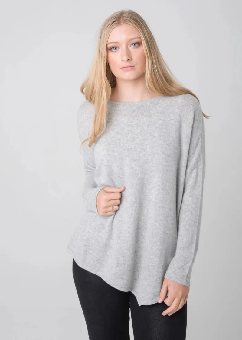 Asymmetric Cashmere Poncho