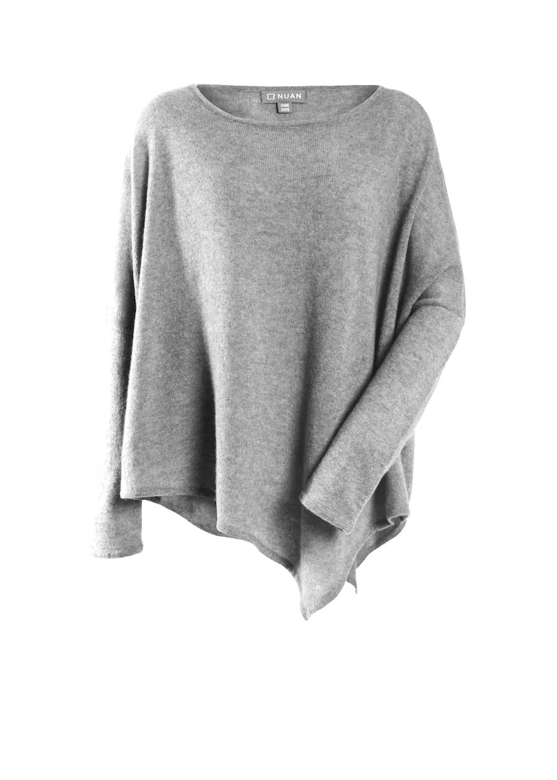 Asymmetric Cashmere Poncho