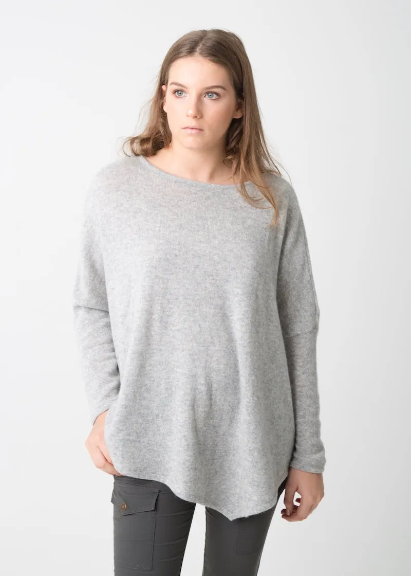 Asymmetric Cashmere Poncho