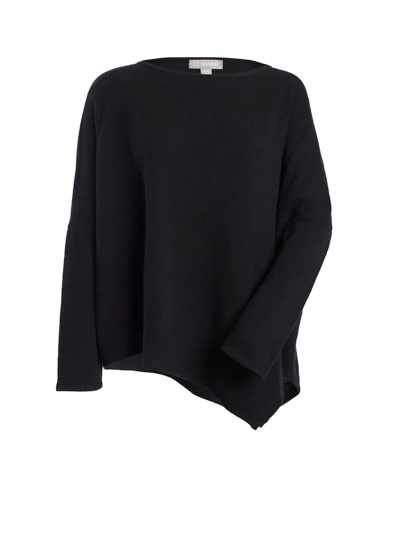 Asymmetric Cashmere Poncho