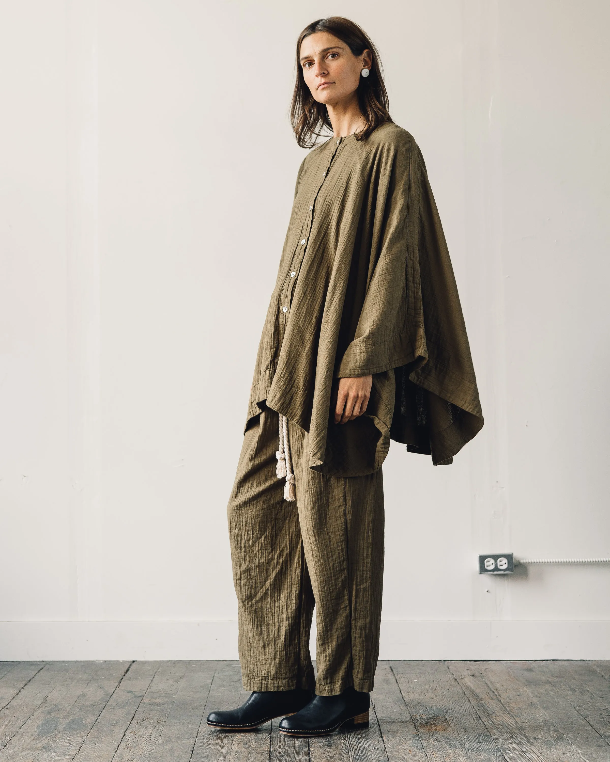 Atelier Delphine Autumn Poncho, Kelp