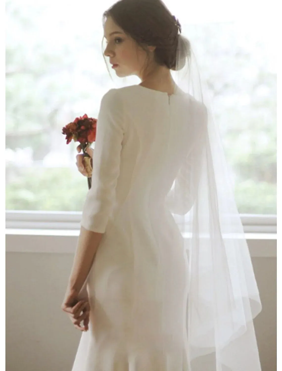 Beach Wedding Dresses A-Line V Neck Short Sleeve Floor Length Chiffon Bridal Gowns With Pleats Appliques Summer Wedding Party Women's Clothing（复制）