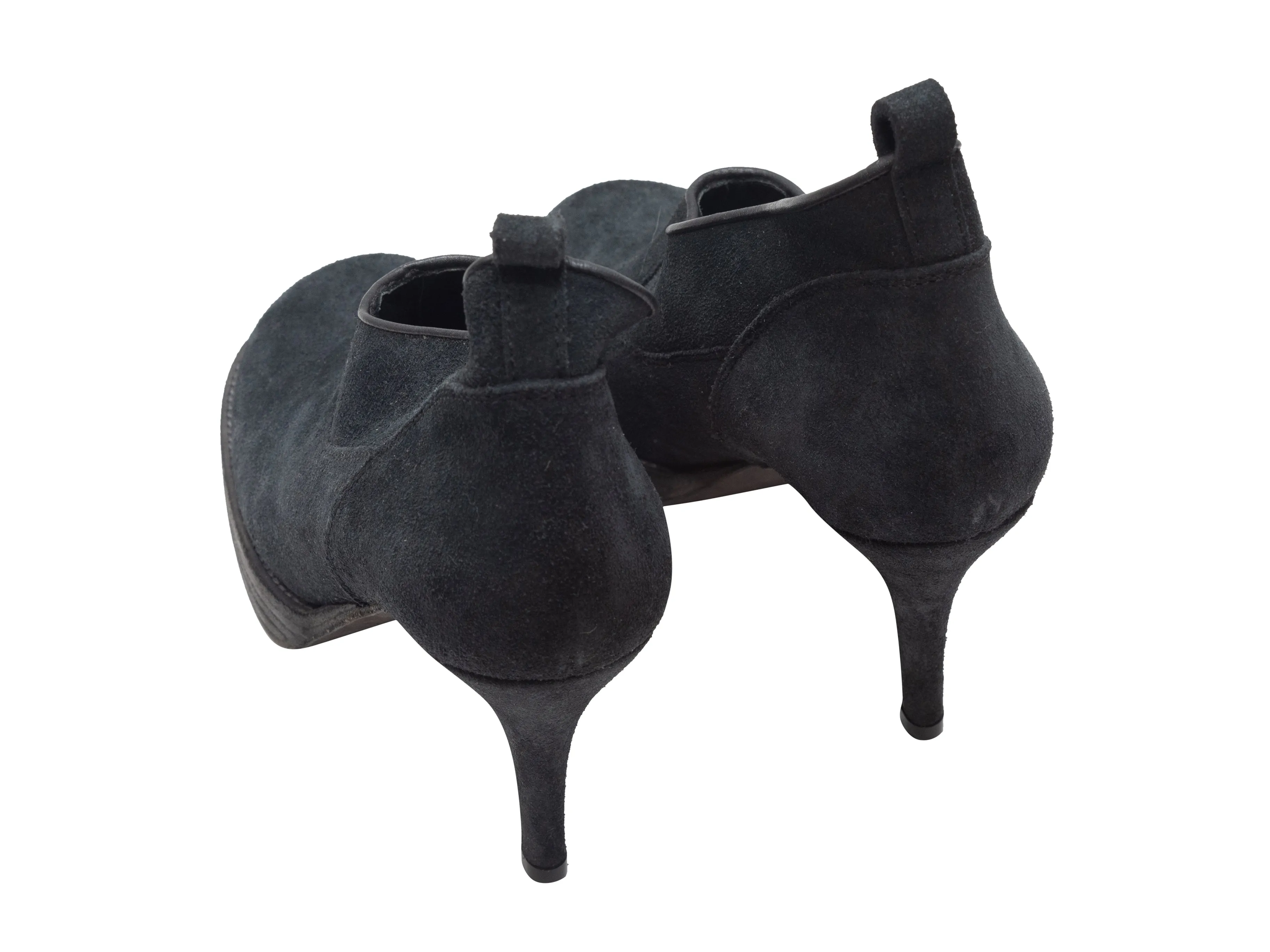 Black Rick Owens Suede Bootie Pumps Size 35