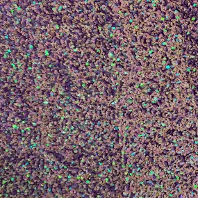 Dark Lavender Iridescent Sequins Embroidered Stretch Velvet Rodeo Fabric