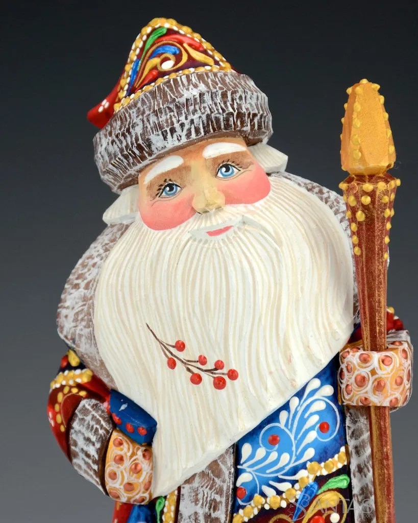 Decorative Red Elegant Santa Carving