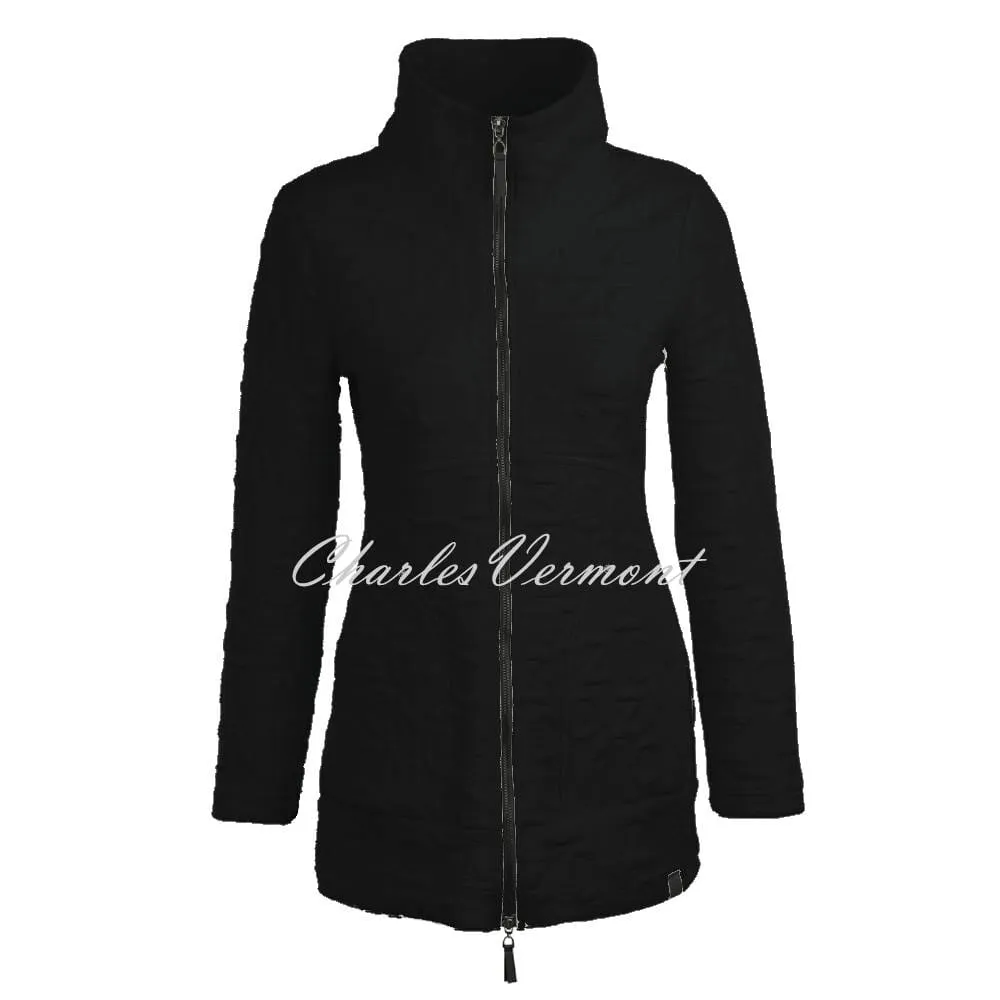 Dolcezza Longline 'Letter' Jacket - Style 72131 (Black)