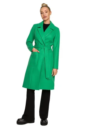 Elegant Fleece Wrap Coat