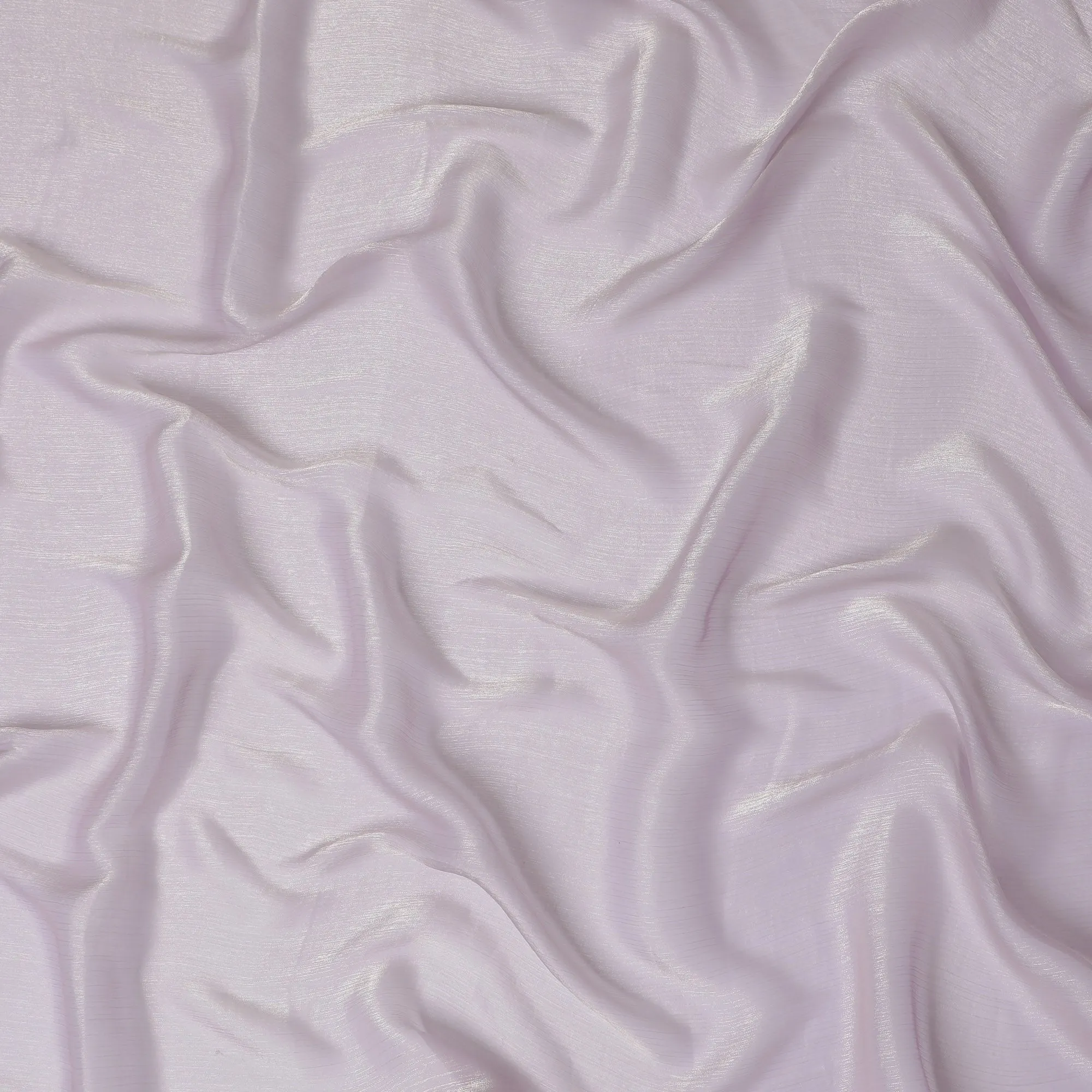 Elegant Lavender Metallic Synthetic Chiffon Fabric, 110 cm Wide-D19130