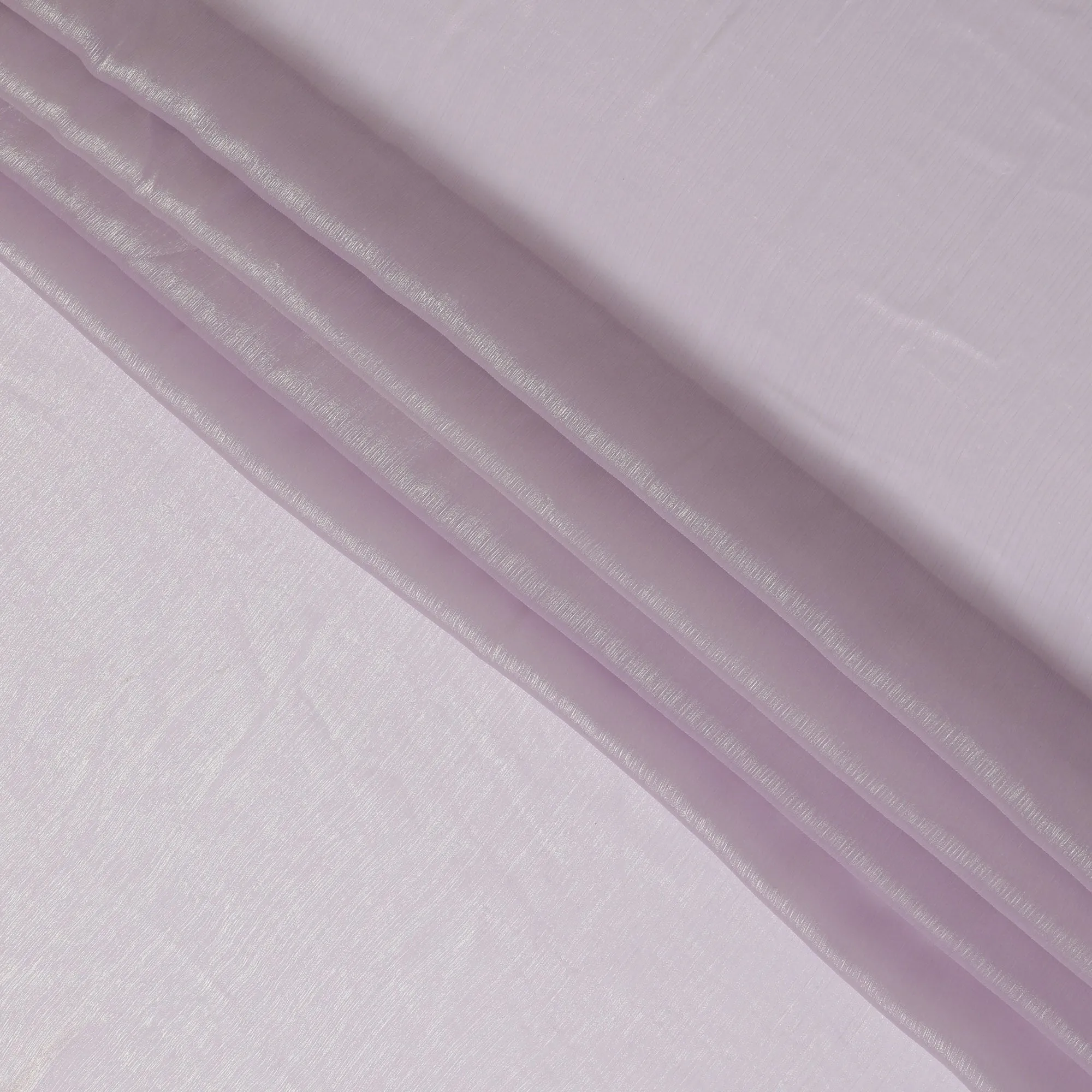 Elegant Lavender Metallic Synthetic Chiffon Fabric, 110 cm Wide-D19130