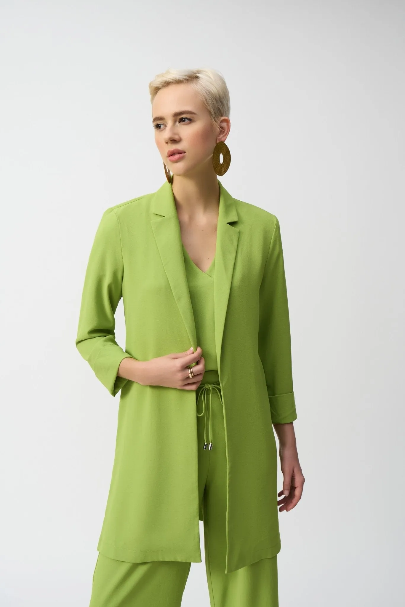 Flowy Light Notched Longline Blazer