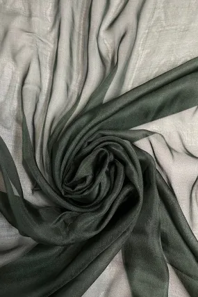 Forest Green Silk Chiffon