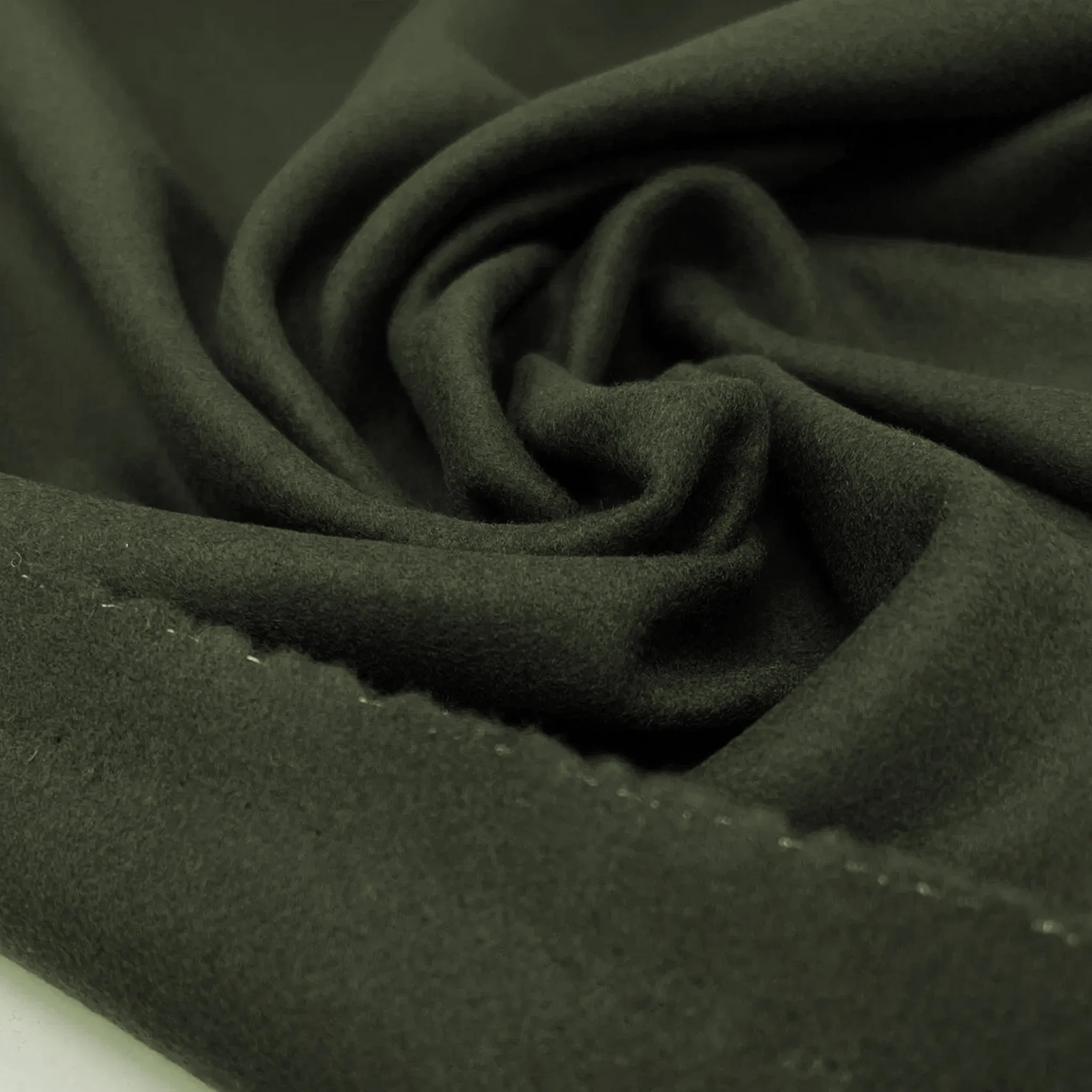 French wool/cashmere blend melton coating - loden