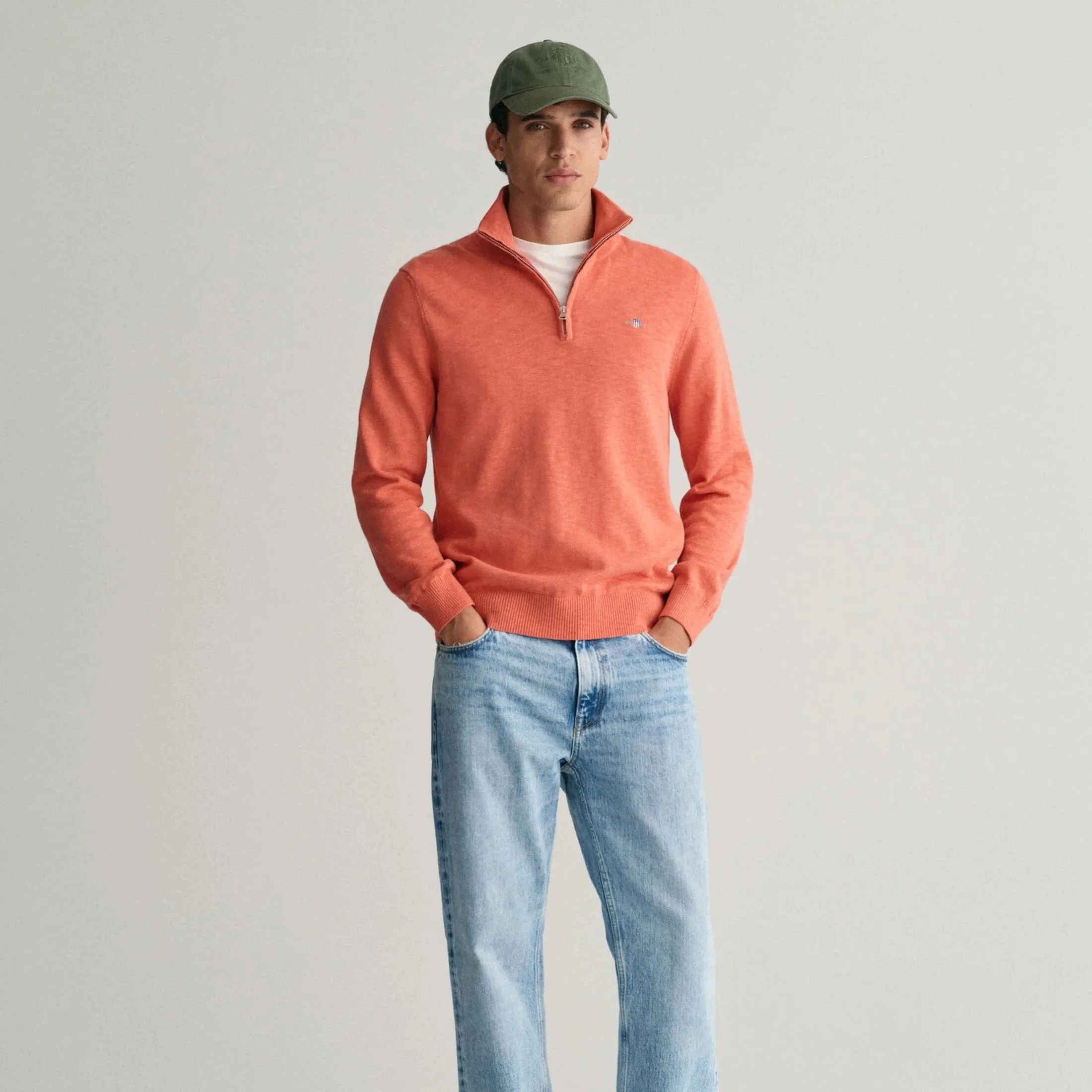 GANT Cottom Flamme Crew-Neck In Sunset Pink