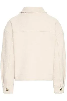 Gladys Boucle Textured Crop Jacket - Sandshell