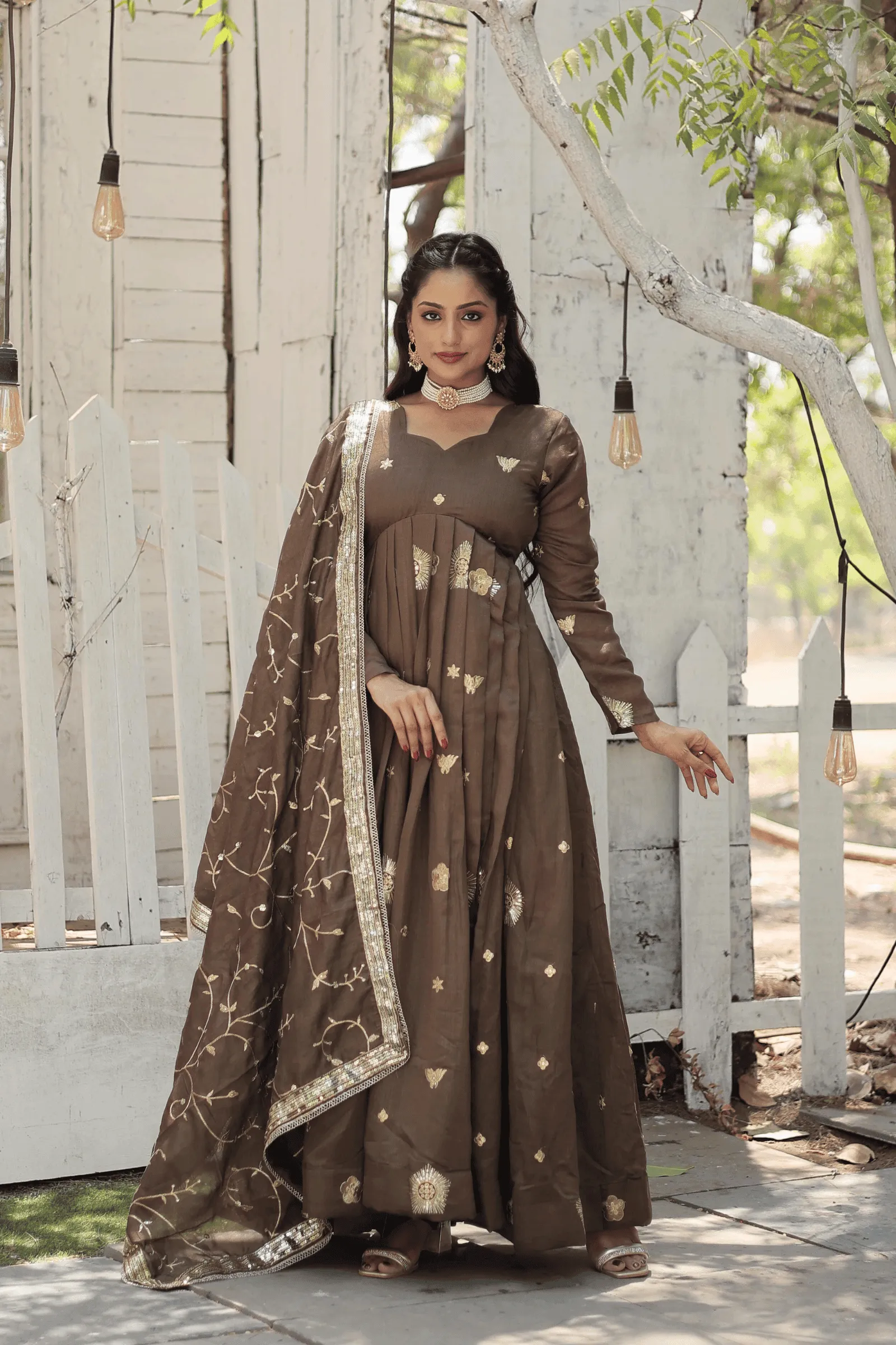 Glamwiz Sequined Anarkali Suit