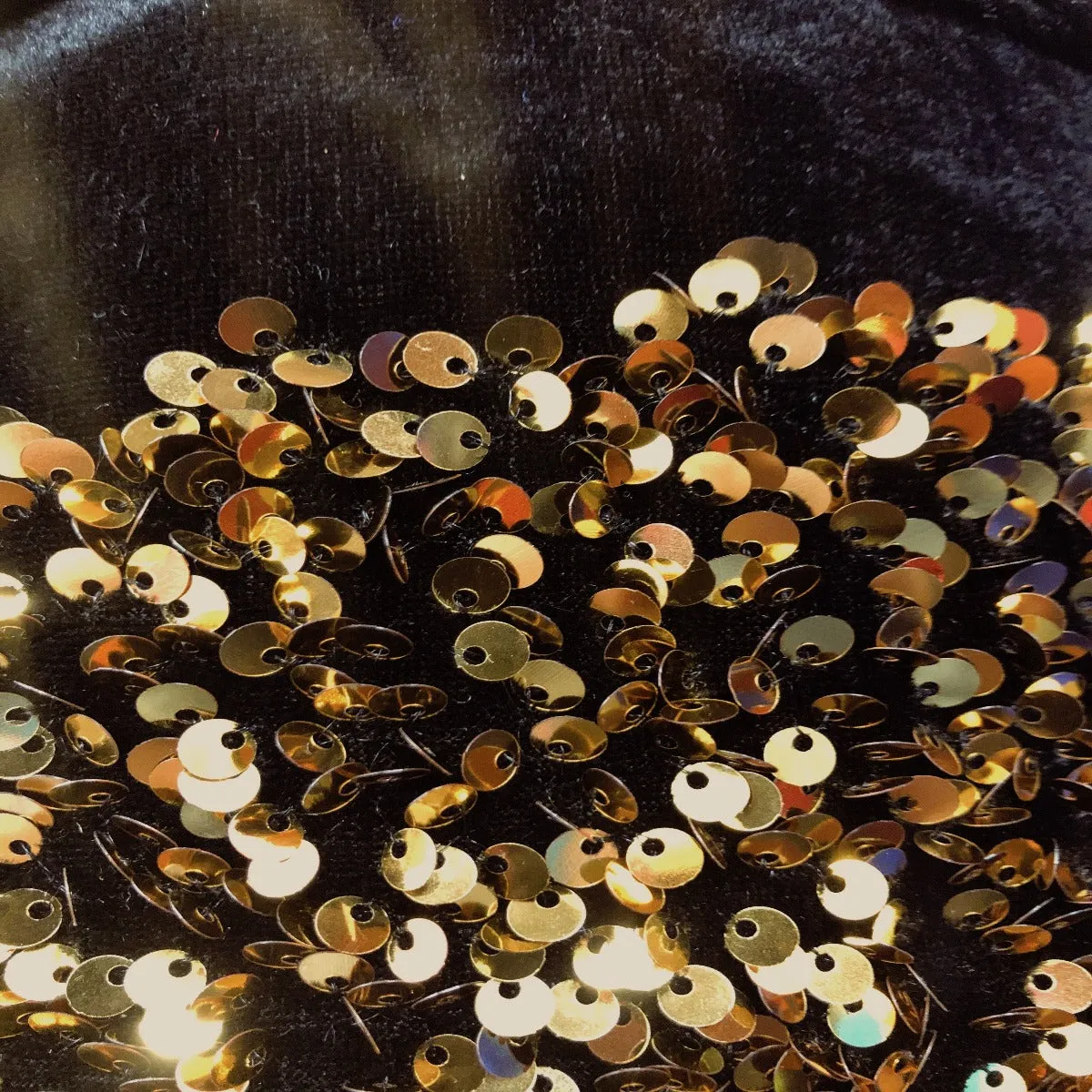 Gold Sequins Embroidered Stretch Velvet Rodeo Fabric