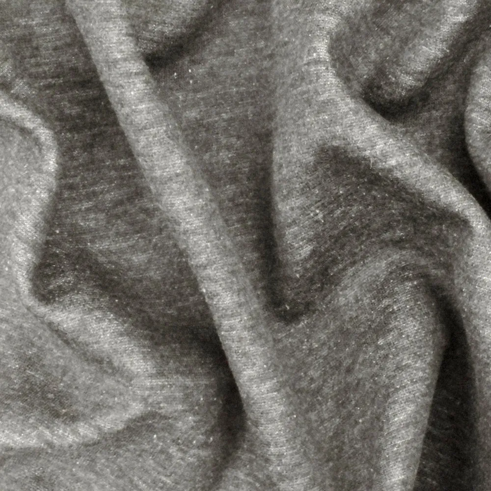 Heather Gray-Black Texture Stretch Double Knit Fabric