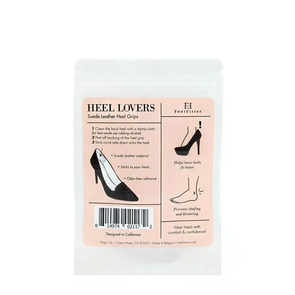 Heel Lovers Suede Leather Heel Grips, Brown - 3 Pairs