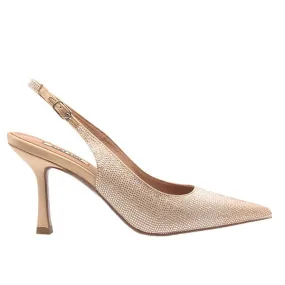 Idalia Champagne | Embellished Slingback Pump