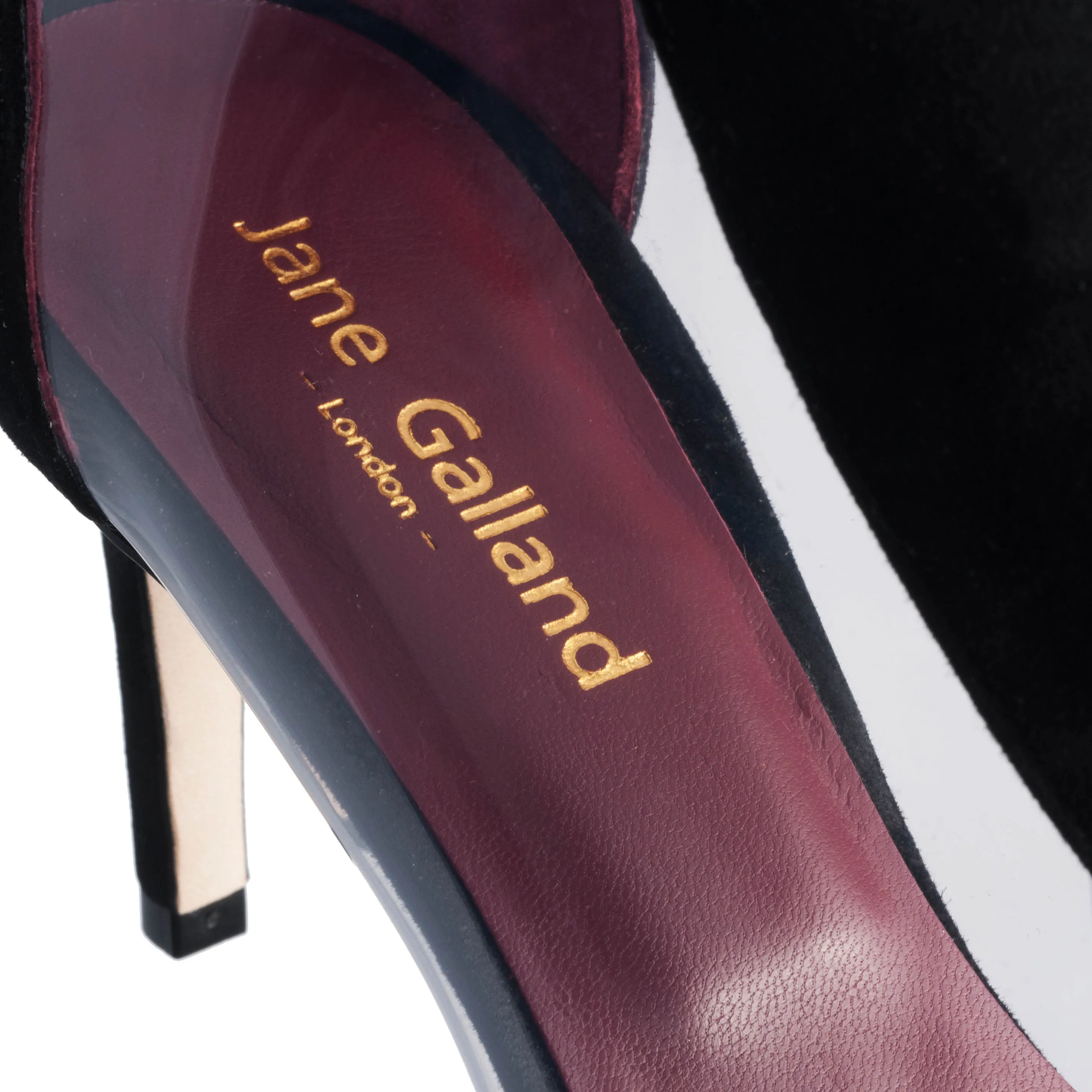 Jane Galland Black Suede and PVC Pumps