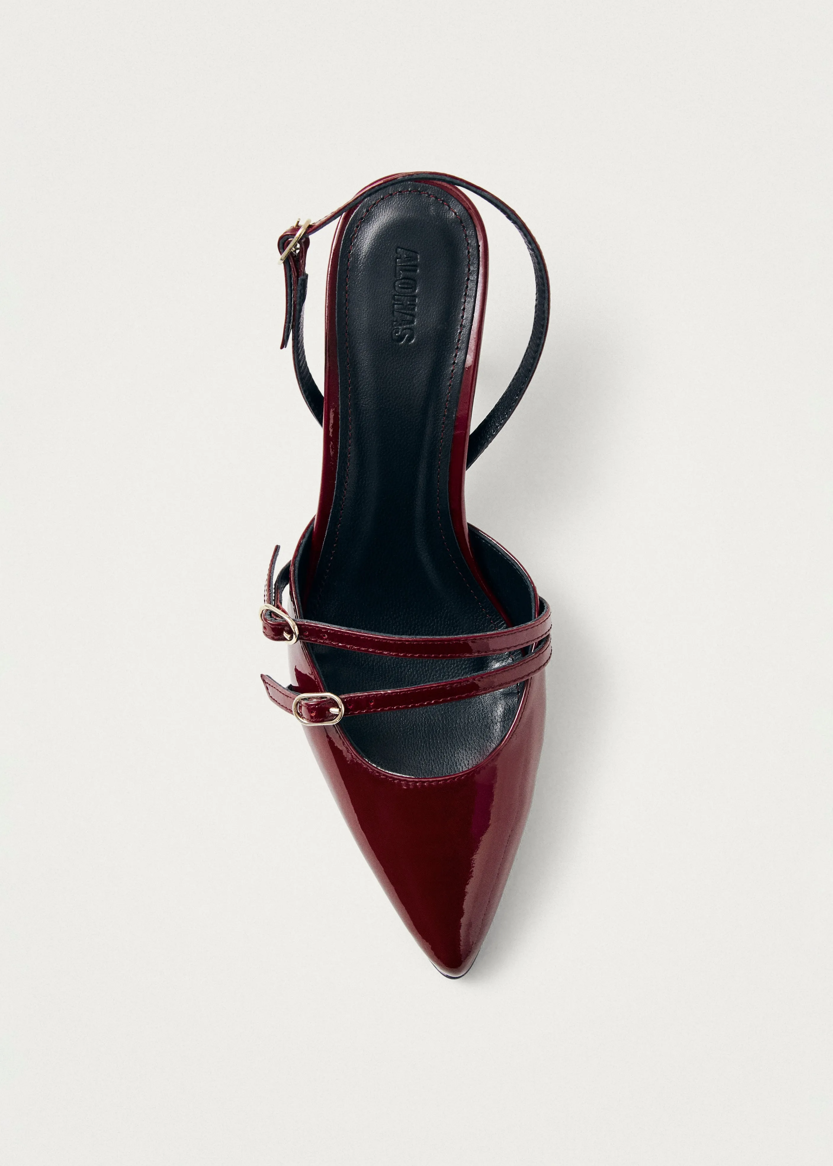 Joelle Onix Burgundy Leather Pumps