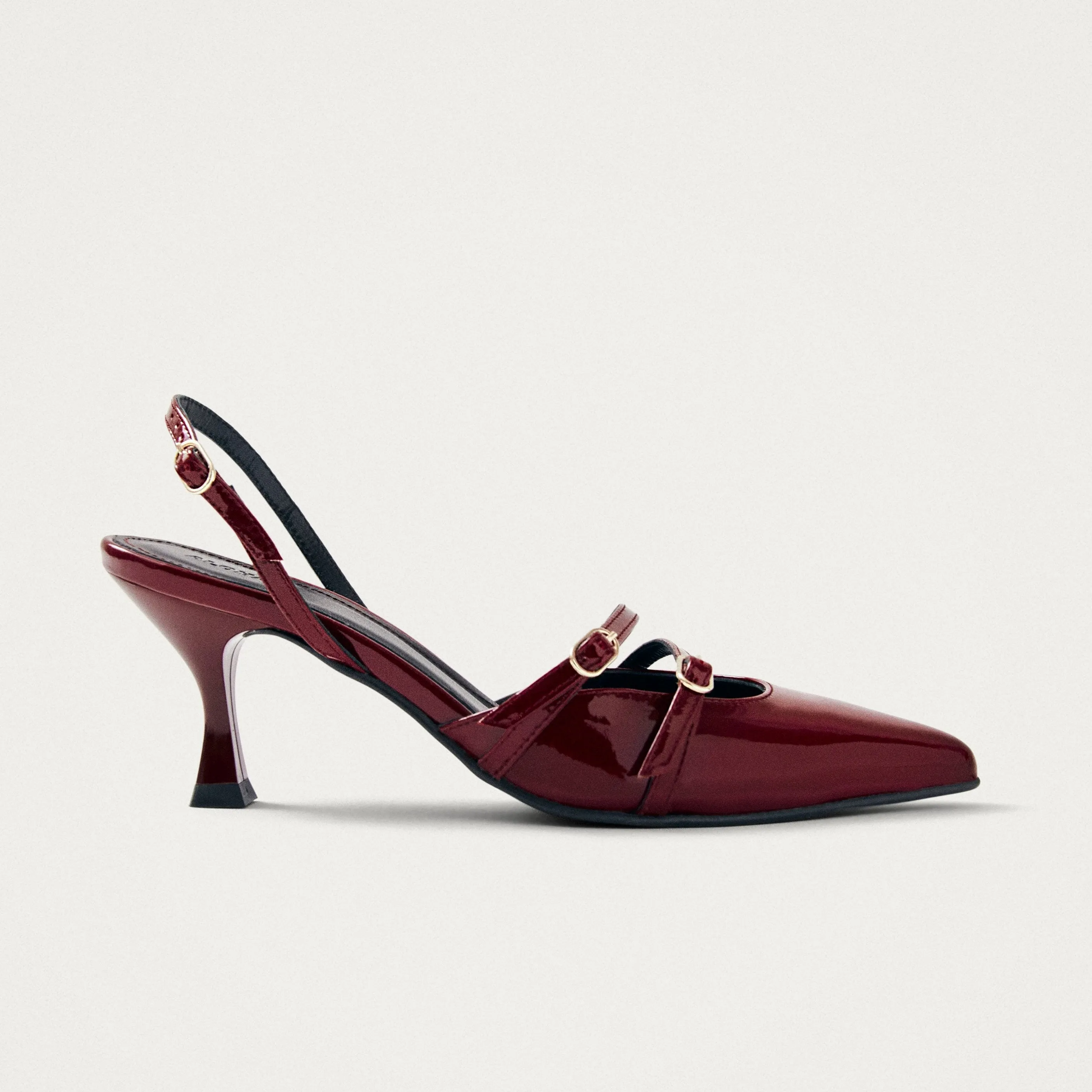 Joelle Onix Burgundy Leather Pumps