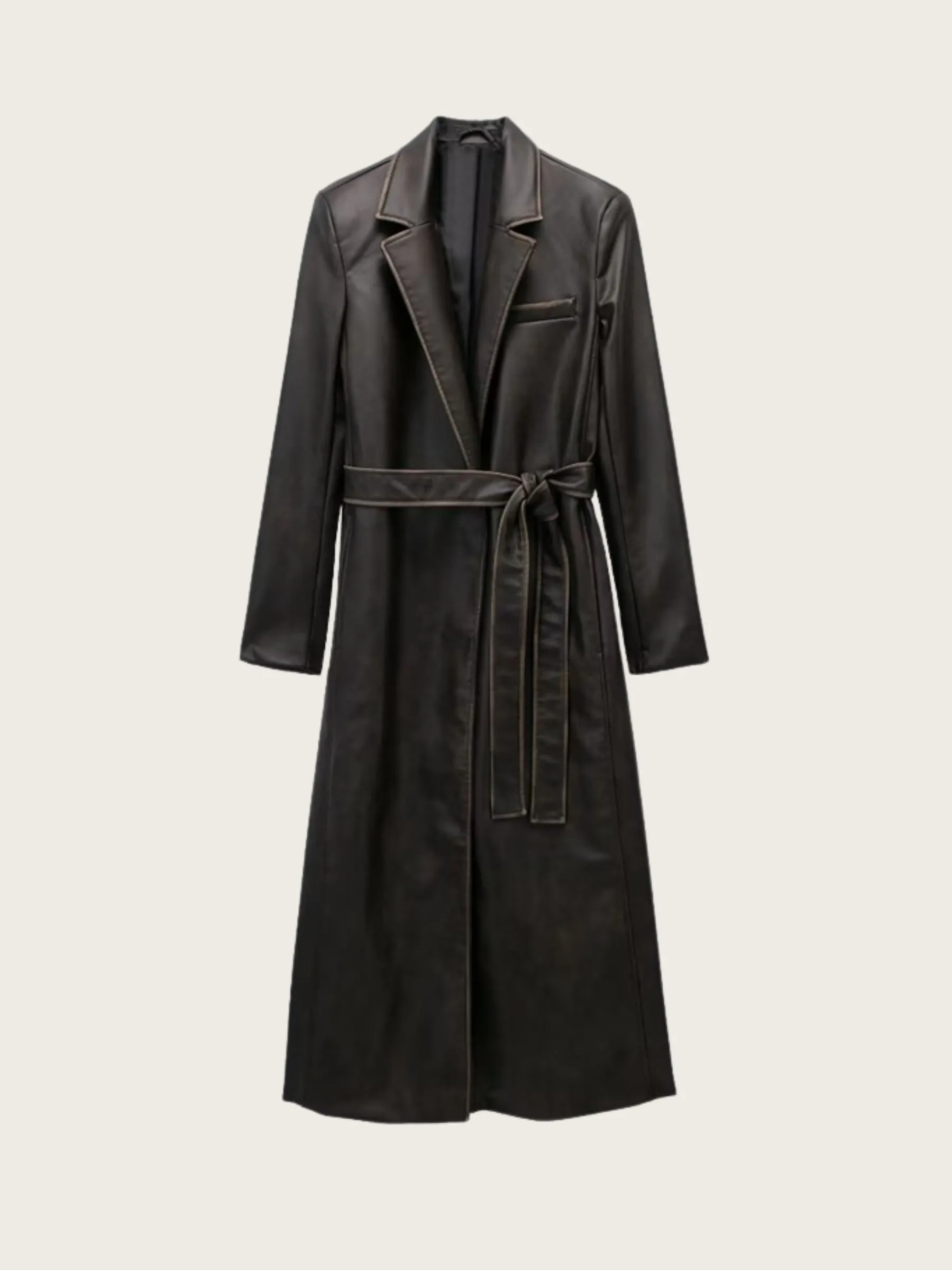 Kylee Maillard Retro Faux Leather Coat