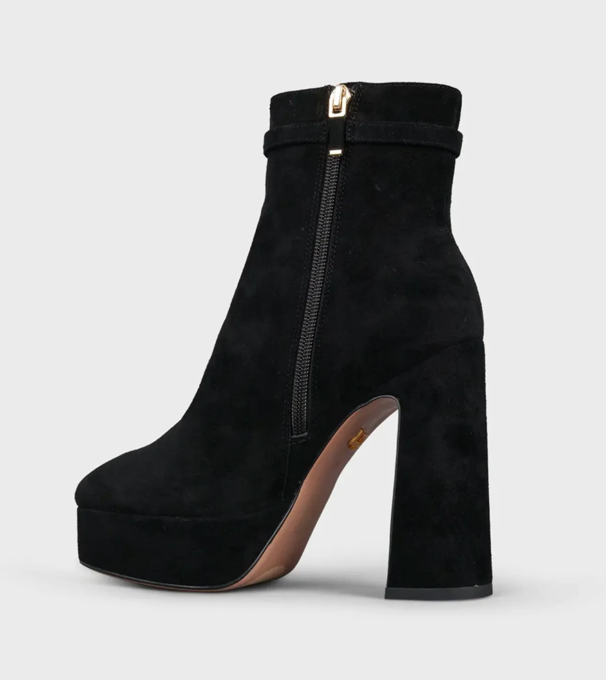 Lola Cruz Bolbec Black Suede Platform Heeled Boots