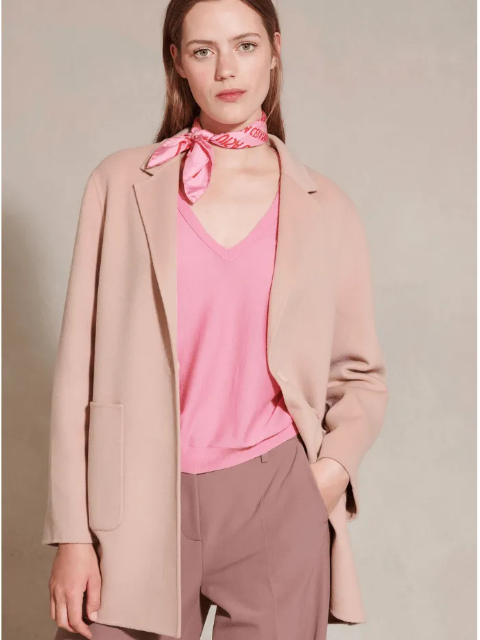 Luisa Cerano T Nude Pink Cashmere Jacket 458140 4080 0721