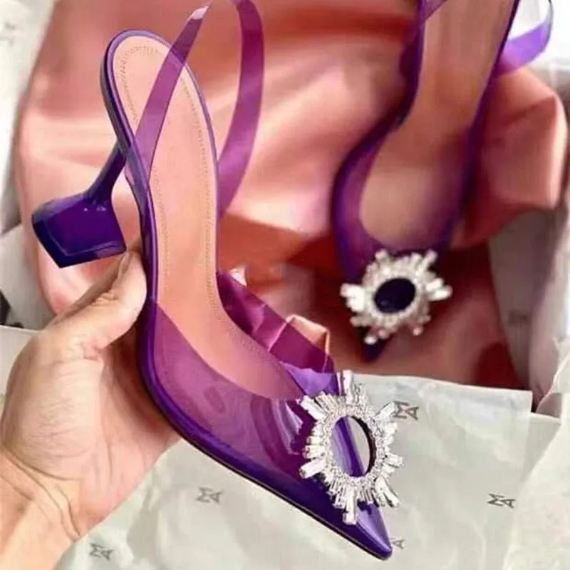 Luxury Crystal Slingback High heels