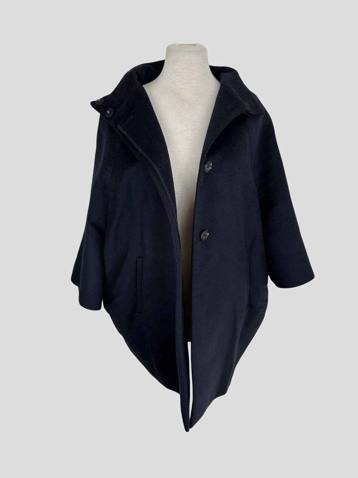 Max Mara navy virgin wool & cashmere coat size UK8/US4