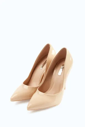 Nude Patent Pointed Stiletto Heels