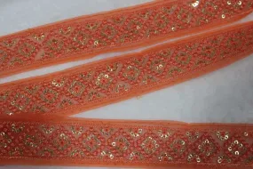 Orange Fancy Threadwork Border