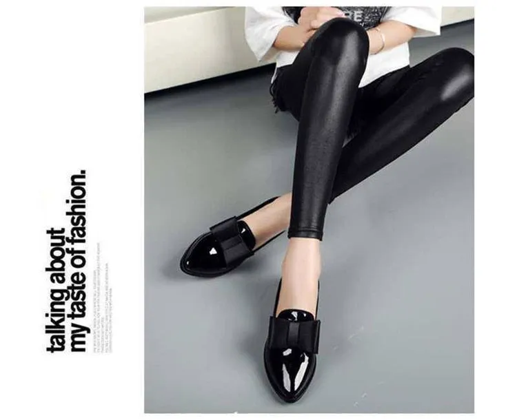 Shiny Patent Leather Block Chunky Toe Pumps