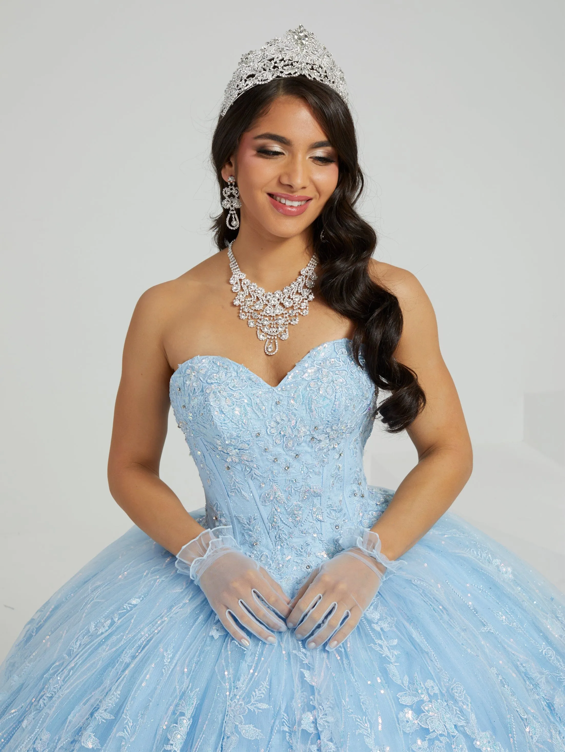 Strapless Corset Quinceanera Dress by Fiesta Gowns 56477