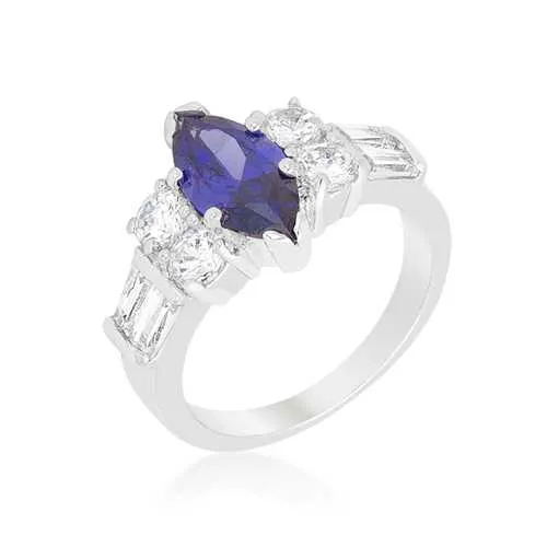 Tanzanite Purple Elegant Cocktail Ring